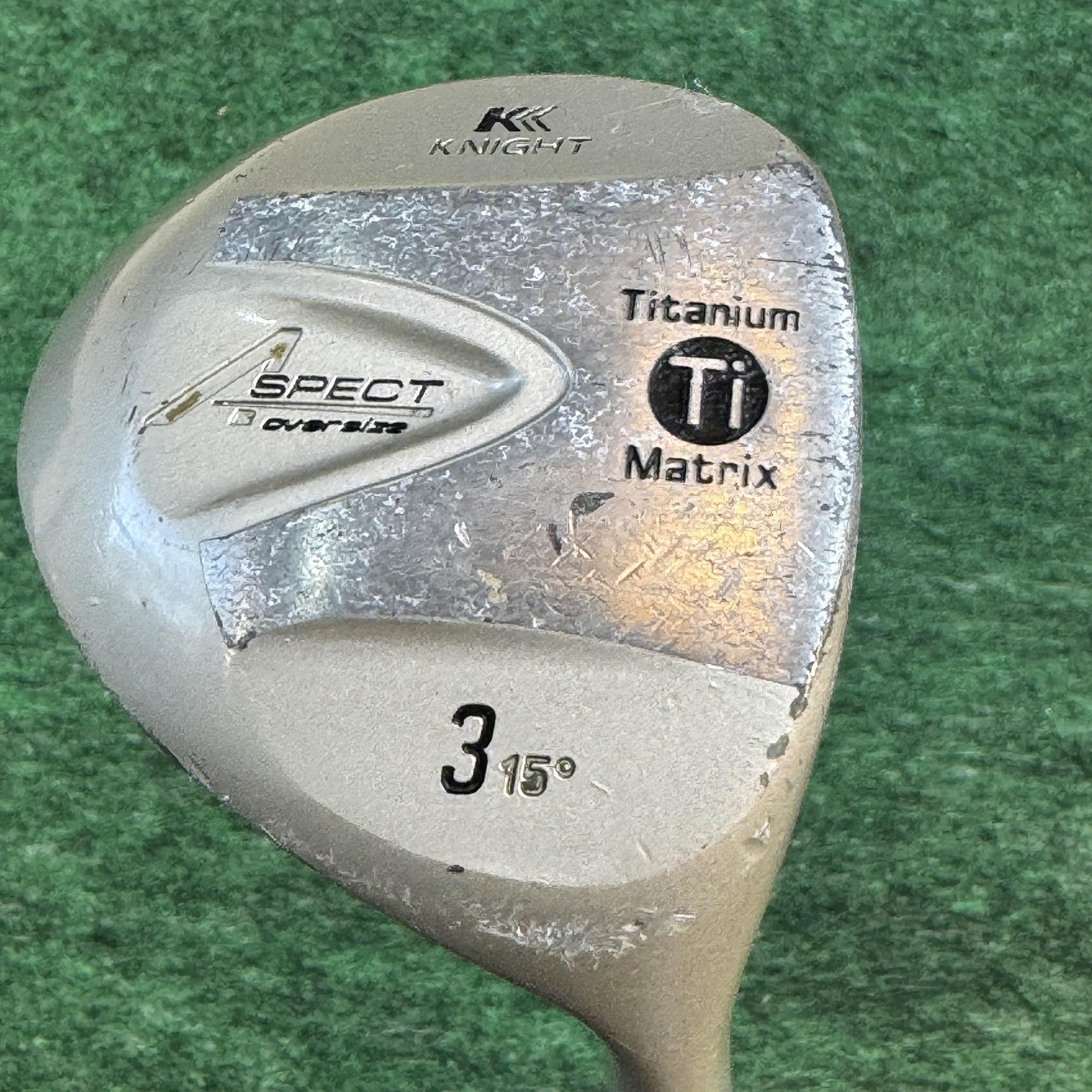 Vintage Knight Spect Oversize Titanium 3 Wood 15° Ladies Flex Graphite Gold Club