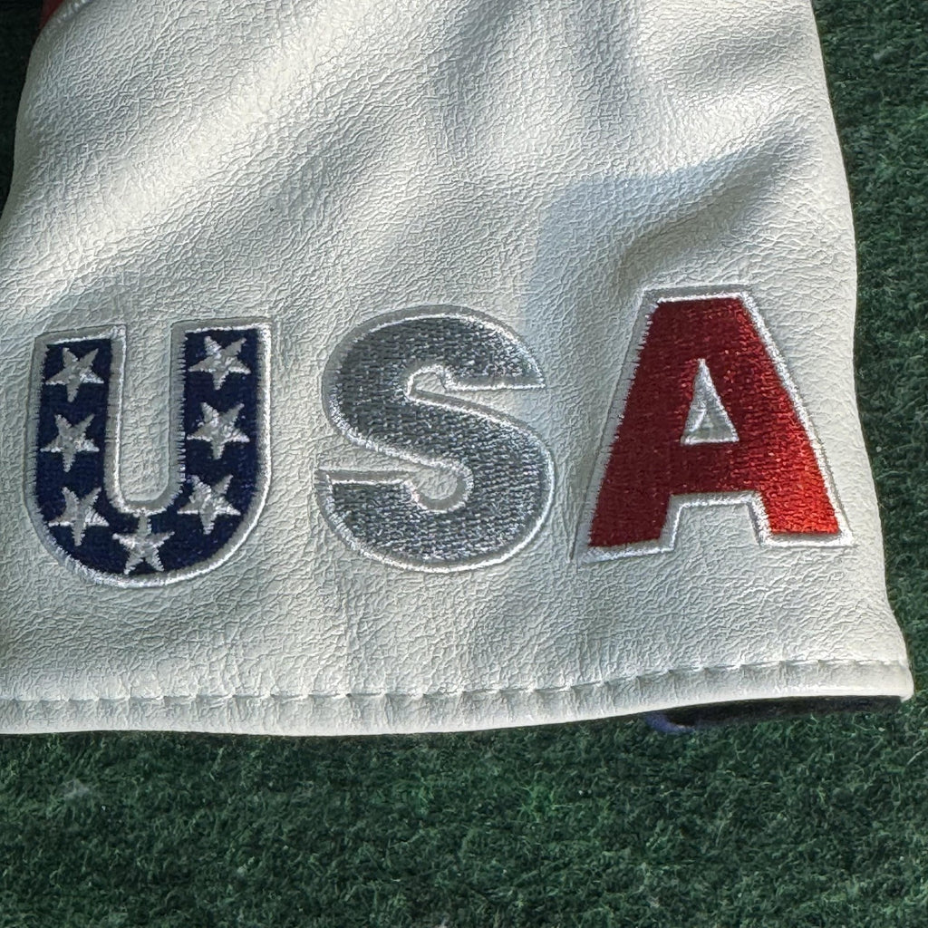 USA American Flag Golf Driver Headcover Stars Stripes Red White Blue Patriotic