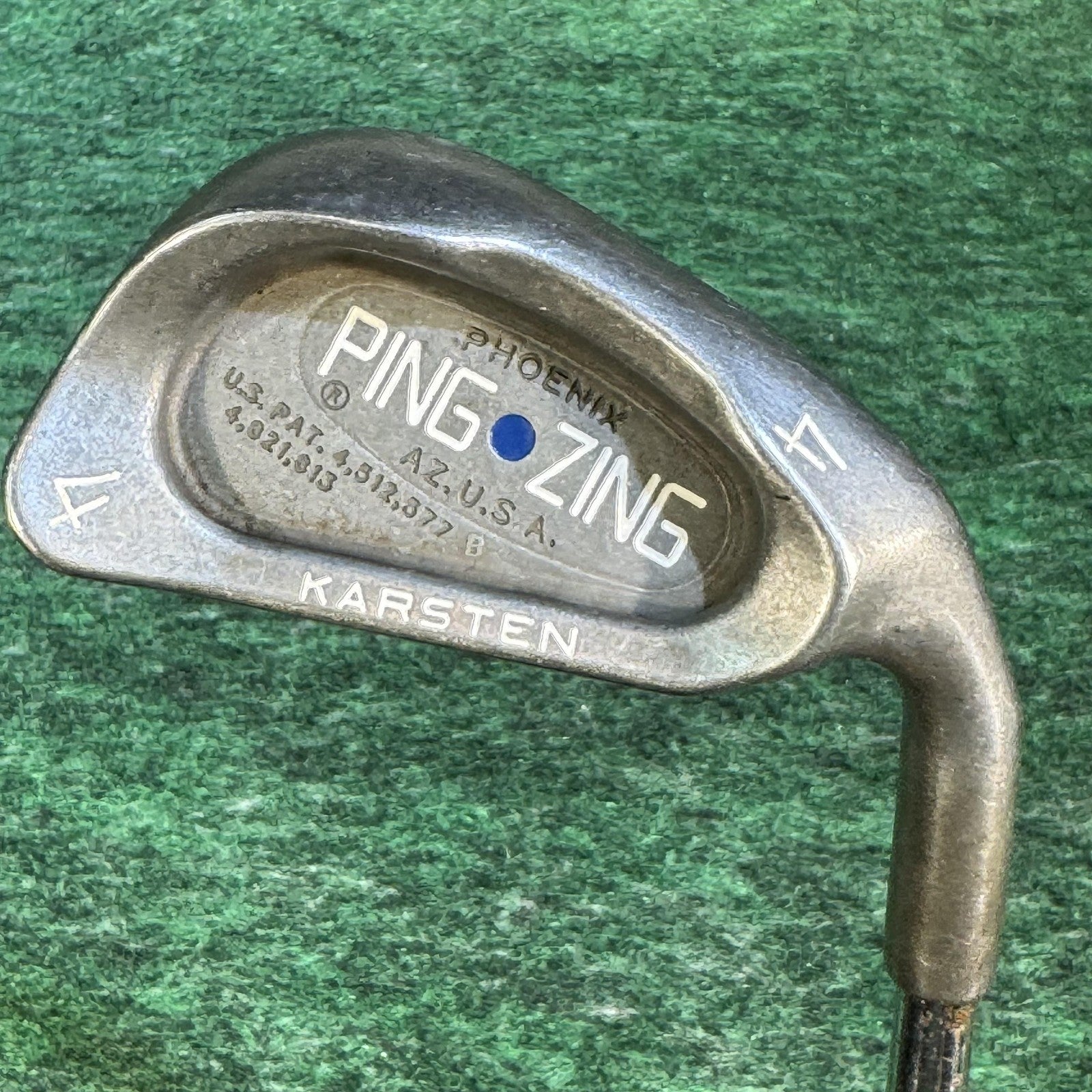 Ping Zing 4 Iron Blue Dot Karsten Mens Right Handed Steel Shaft Golf