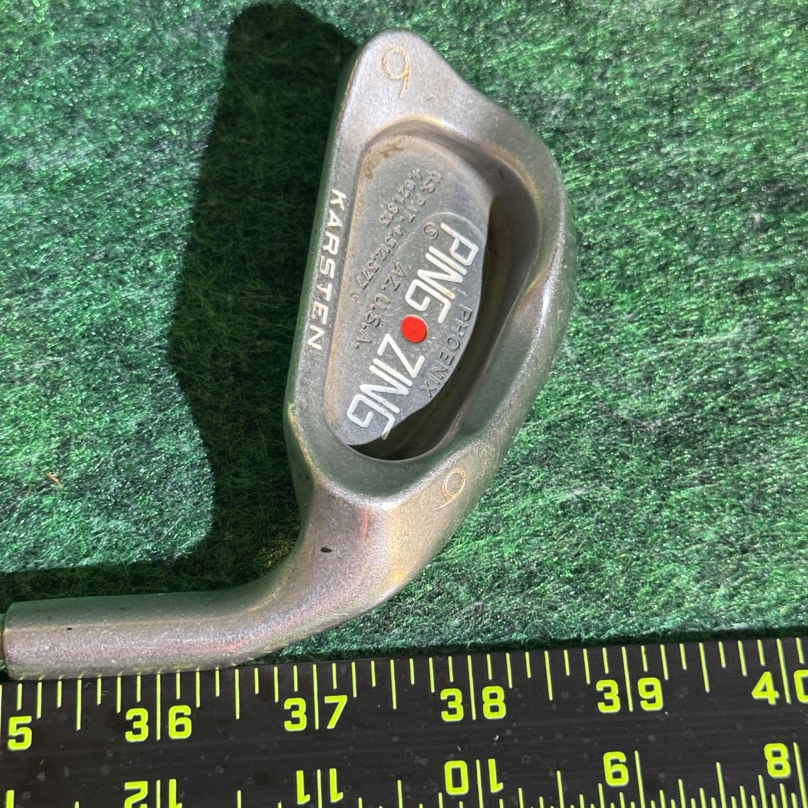 Vintage PING ZING 6 Iron Red Dot KT-M Steel Avon Chamois Jumbo Grip Made in USA