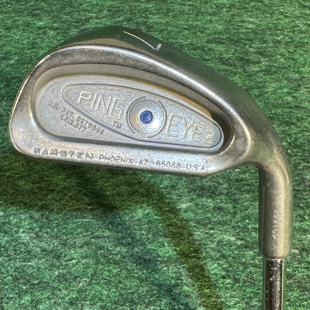 Vintage Ping Eye 2 Blue Dot Iron Set 2-9 S Mens Right Hand Steel USA Golf Clubs