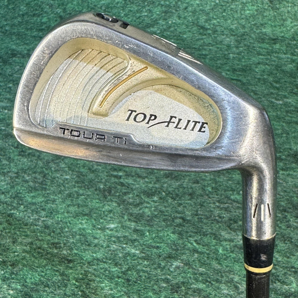 Top Flite Tour Ti 5 Iron Mens RH R-80 Regular Muscle Graphite Silver Golf Club