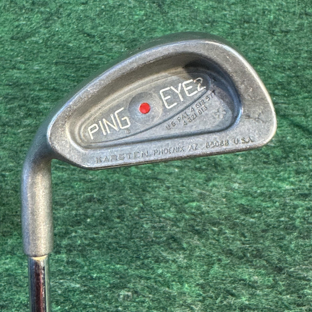 Vintage Ping Eye 2 Red Dot Iron Set 3-PW Mens LH KT-Shaft Steel USA 1° Flat Lie