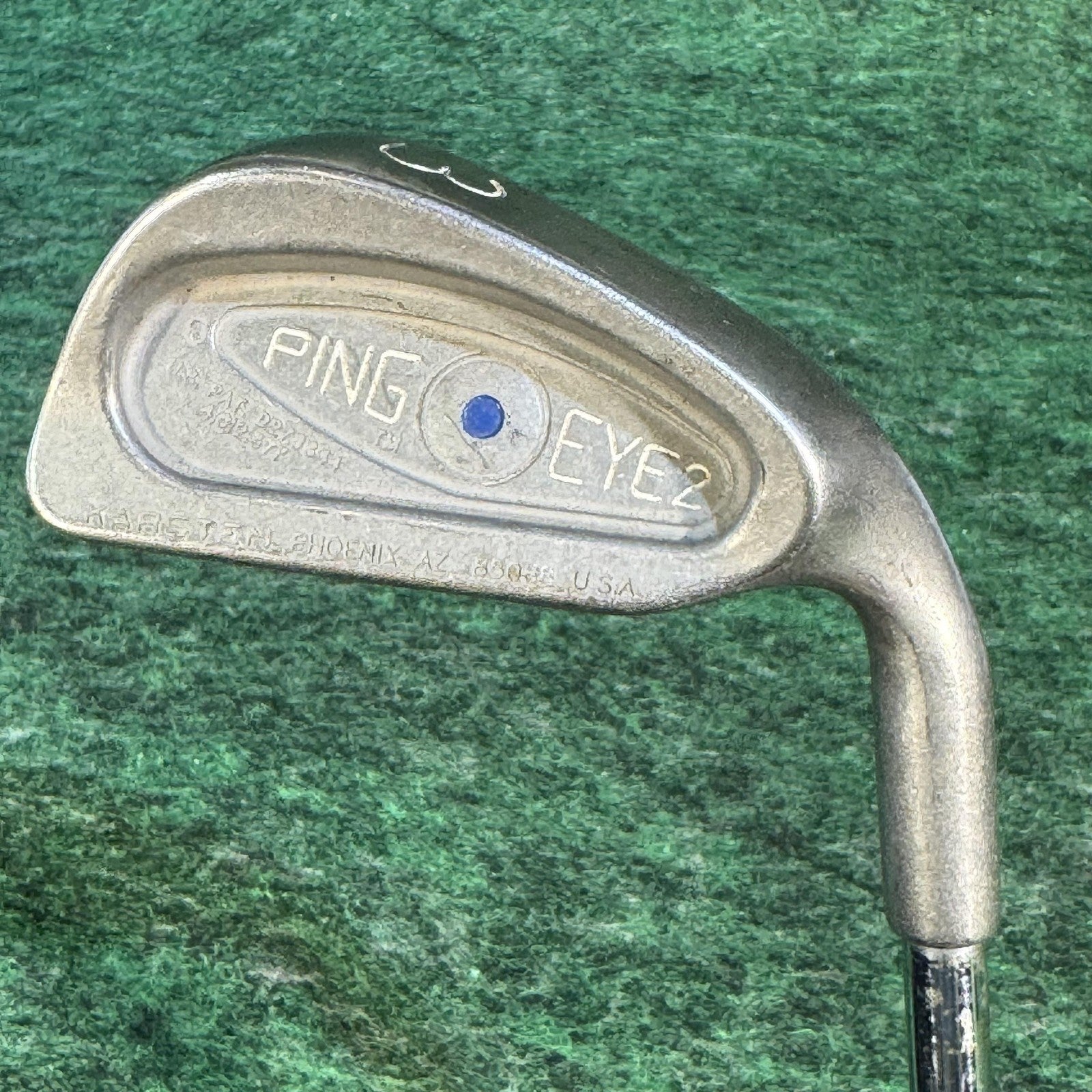 Vintage Ping Eye 2 3 Iron Mens RH ZZ Lite Stiff Steel Blue Dot Silver Golf Club
