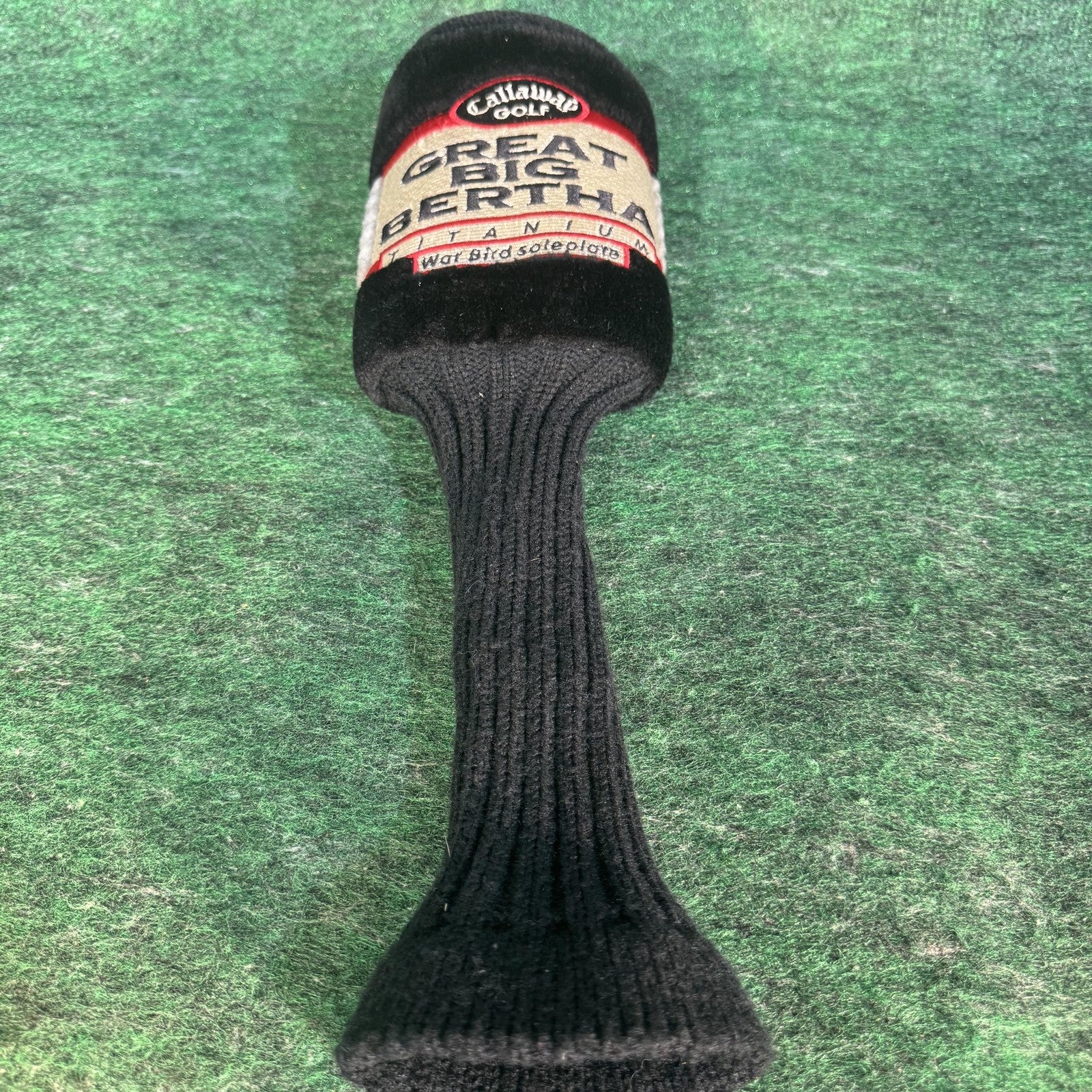 Vintage Callaway Great Big Bertha Titanium 3 Wood Headcover Black Golf Cover