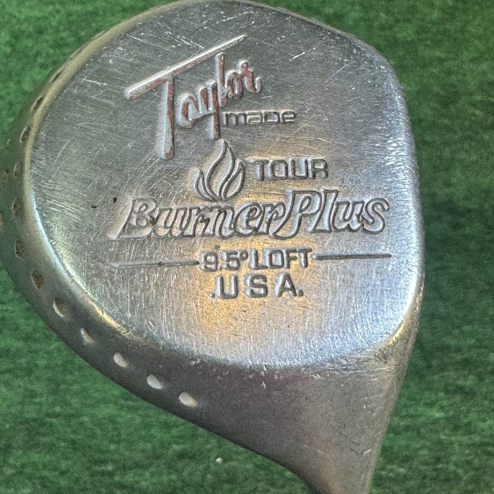 Vintage TaylorMade Tour Burner Plus Pittsburgh Persimmon Driver 9.5° Mens RH