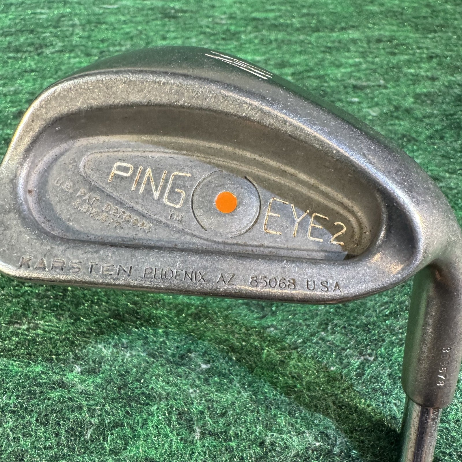 Vintage Ping Eye 2 Iron Set 4-9 W Orange Dot Karsten USA ZZ Lite Steel Shafts
