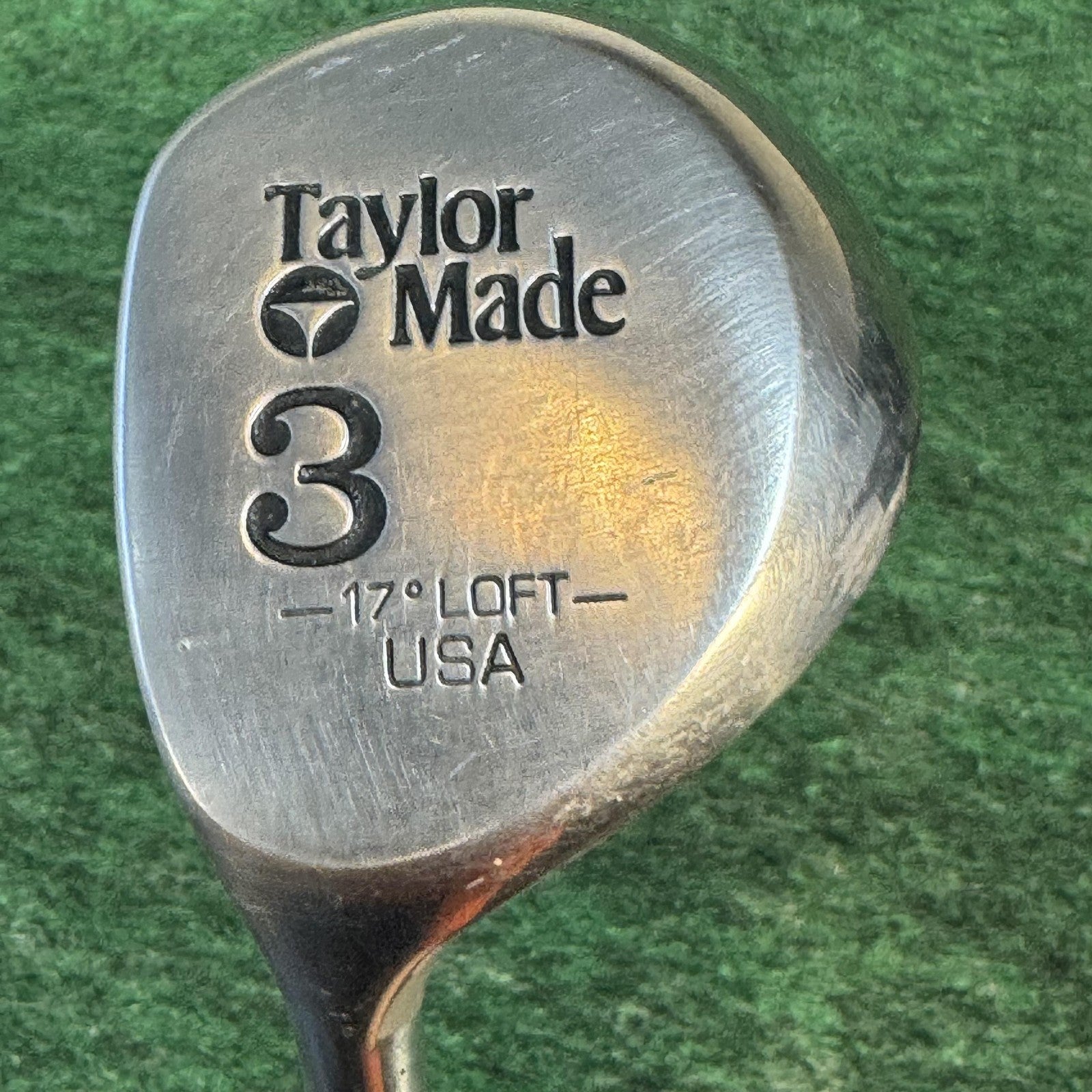 Vintage TaylorMade Pittsburgh Persimmon 3 Wood Mens LH Steel R300U 17° Loft USA