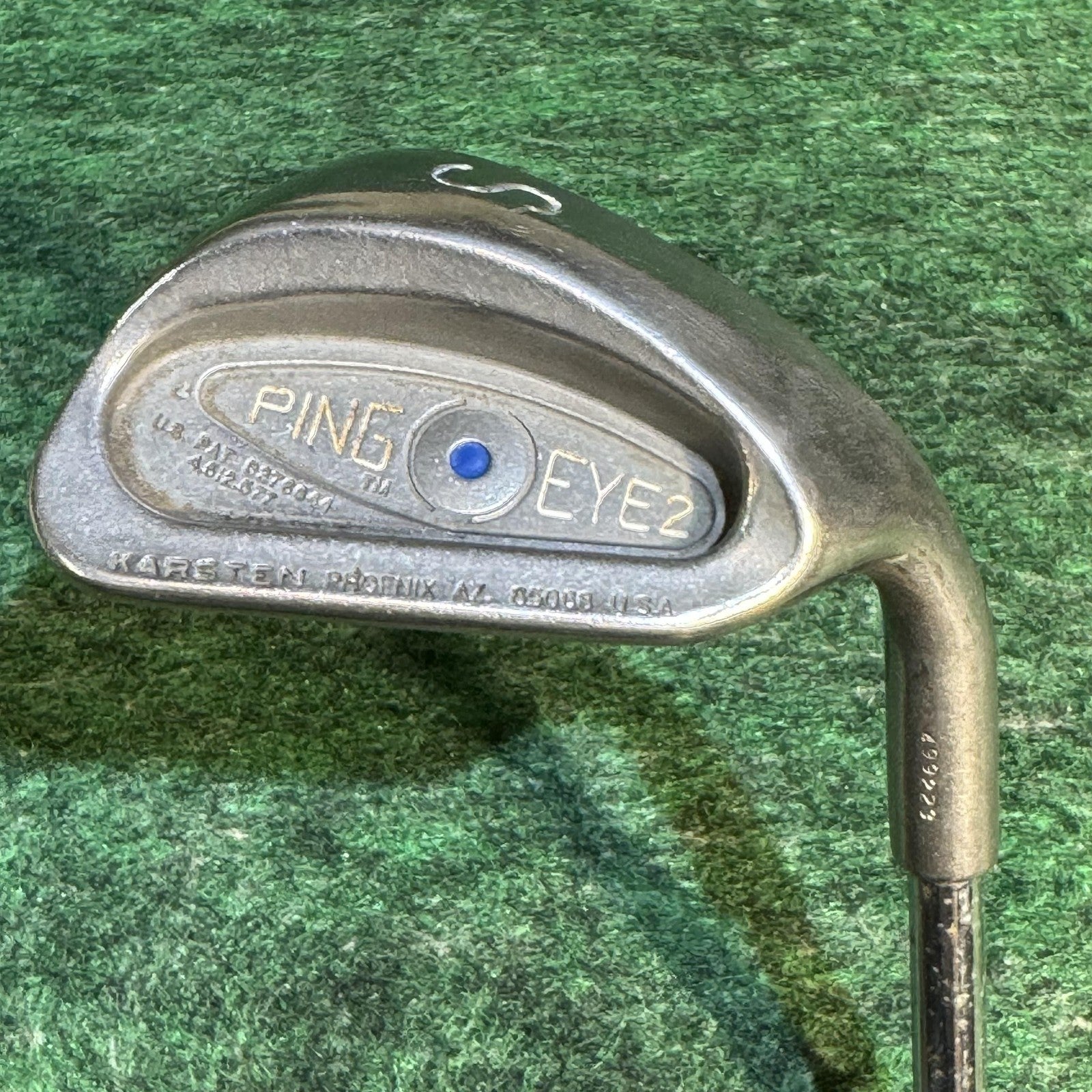 Vintage Ping Eye 2 Blue Dot Iron Set 2-9 S Mens Right Hand Steel USA Golf Clubs