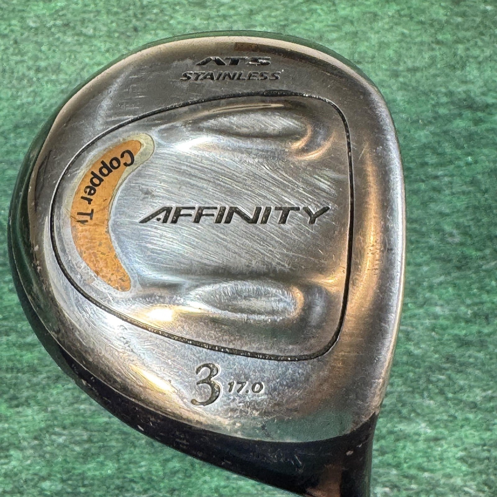 Affinity ATS Copper Ti Stainless 3 Wood 17° Light Flex Shaft Fairway Wood Golf