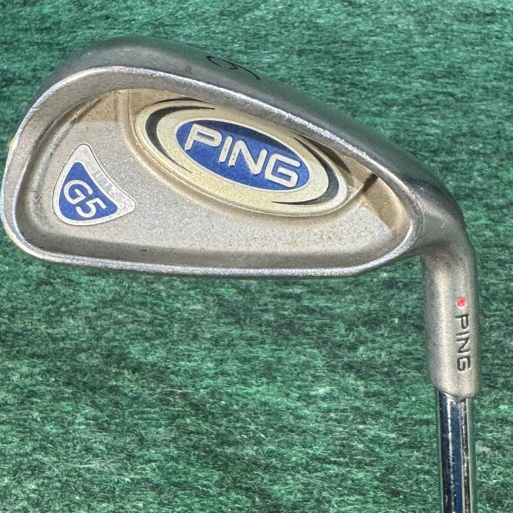 Ping G5 6 Iron Mens RH Steel Shaft Red Dot Stainless Cavity Back Golf Club
