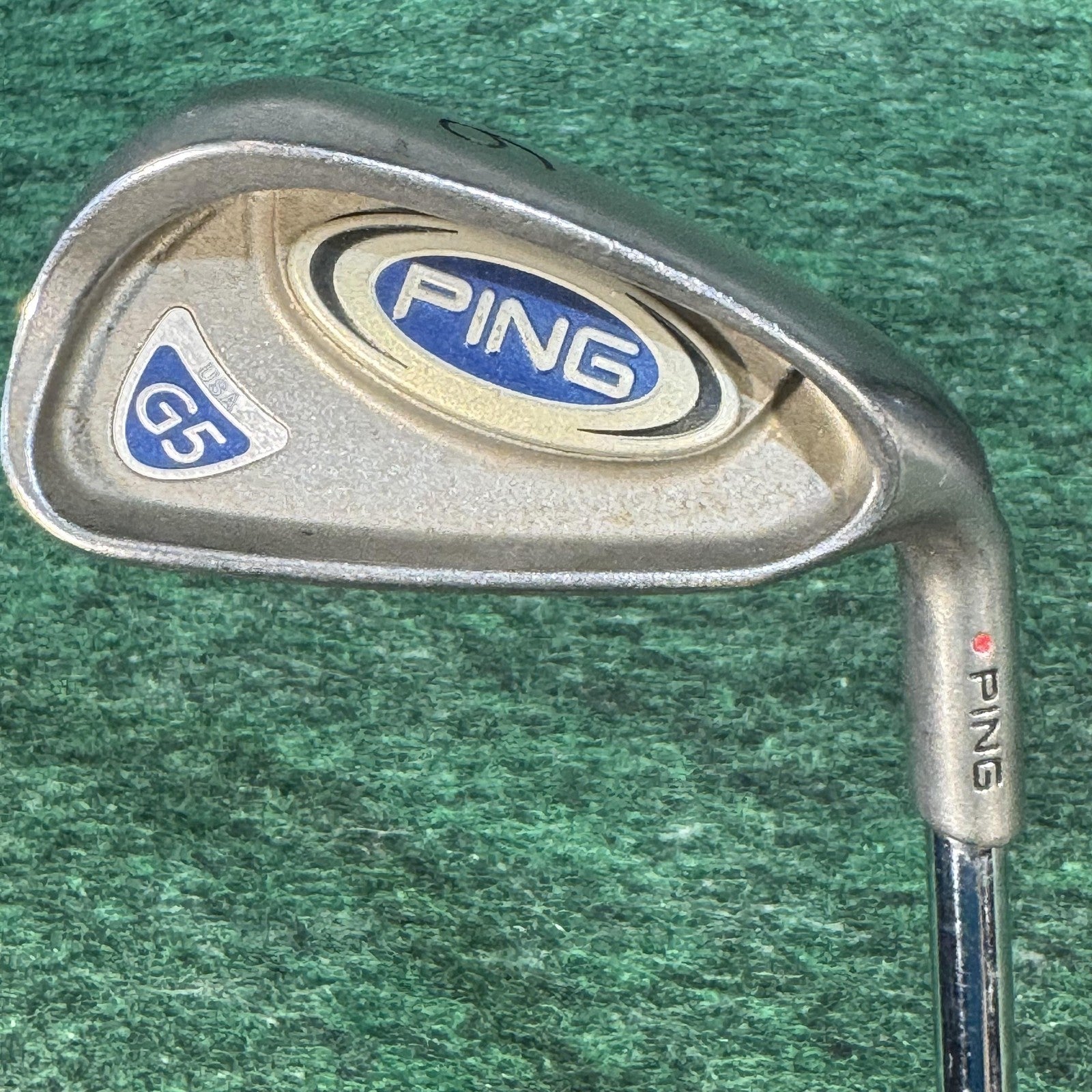 Ping G5 6 Iron Mens RH Steel Shaft Red Dot Stainless Cavity Back Golf Club