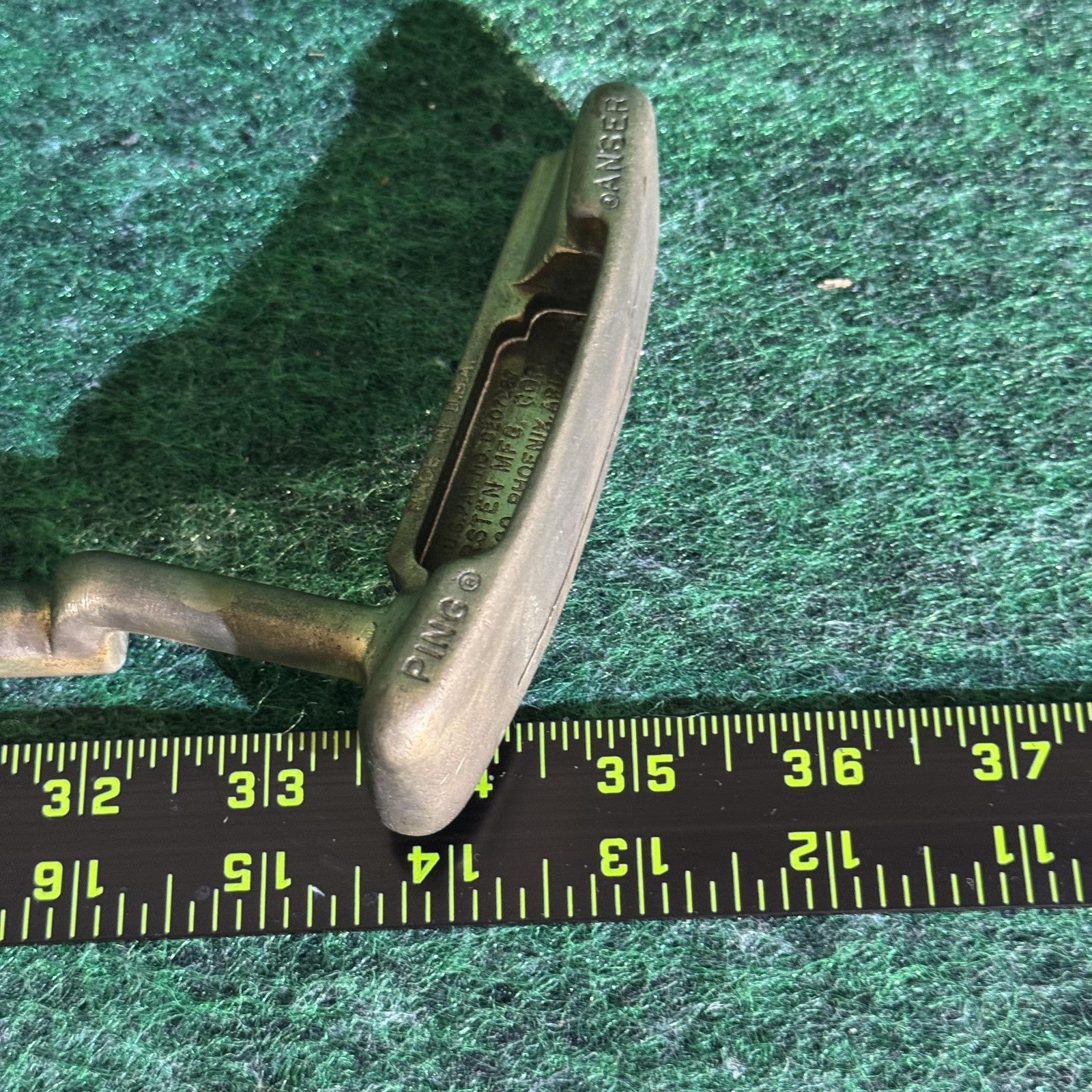 Vintage Ping Anser Blade Putter 34.5 In Mens RH Karsten USA Steel Silver