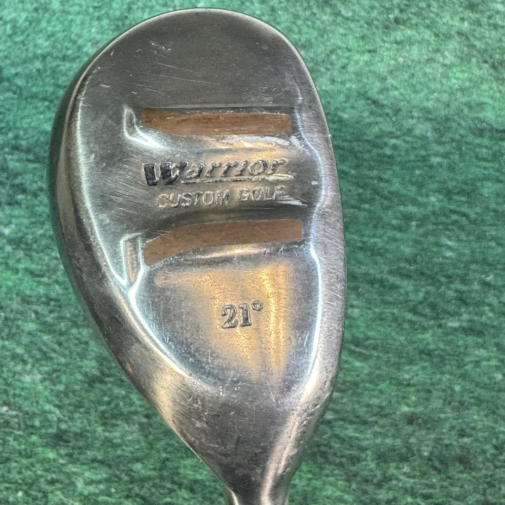 Warrior Custom Golf 21° Hybrid Mens RH Stiff Steel Black Stainless Golf Club