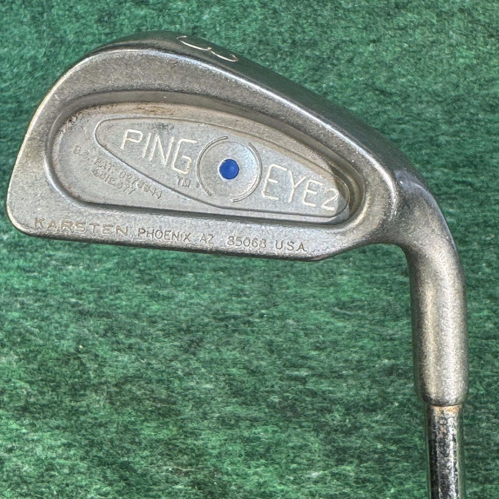 Vintage Ping Eye 2 3 Iron Mens RH Stiff Steel Shaft Blue Dot Cavity Back