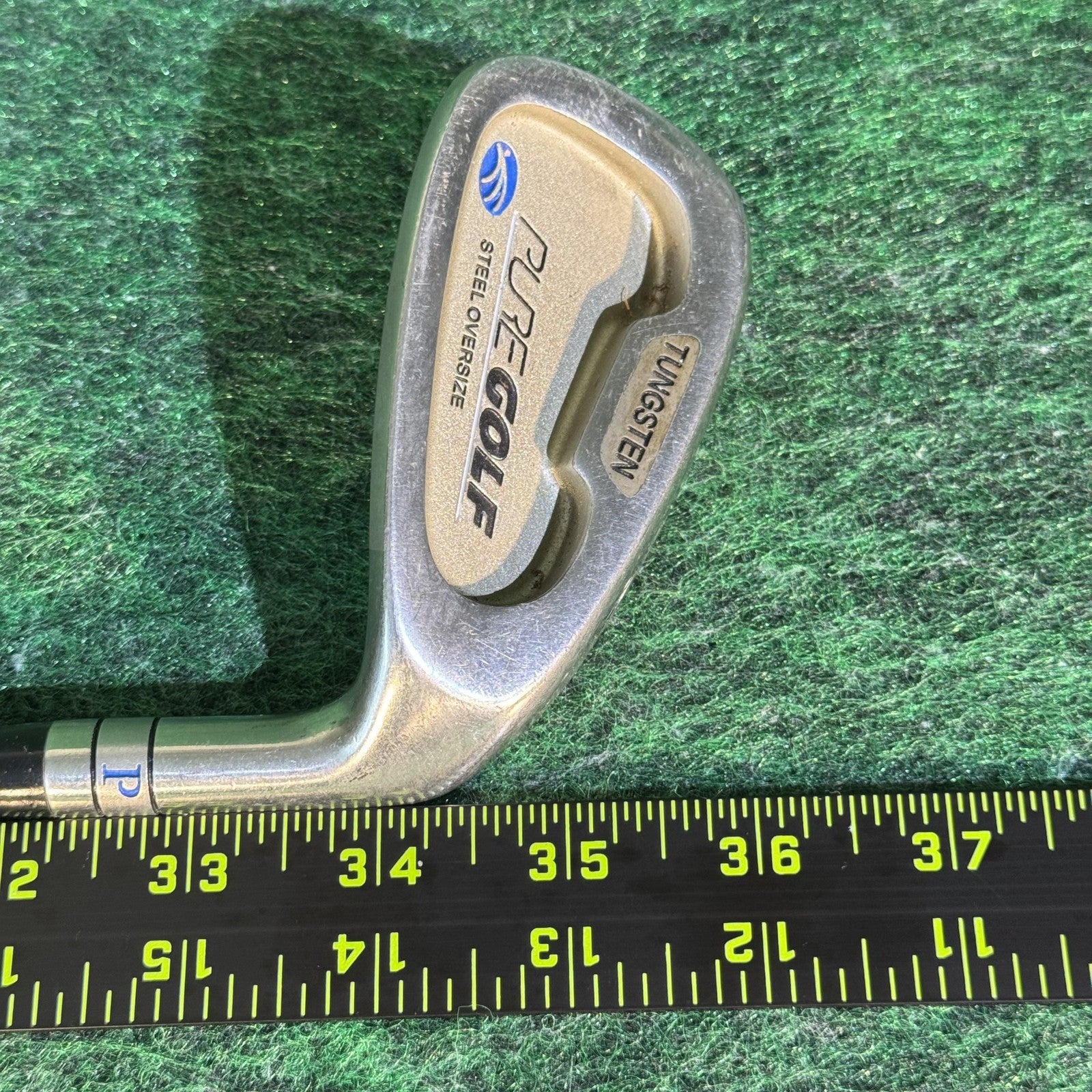 Pure Golf Steel Oversize Tungsten Pitching Wedge 431 Steel L Flex Apache Shaft