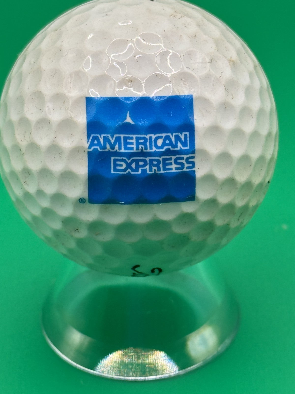 Titleist DT Distance Golf Ball American Express Logo Collectible White Ball Used