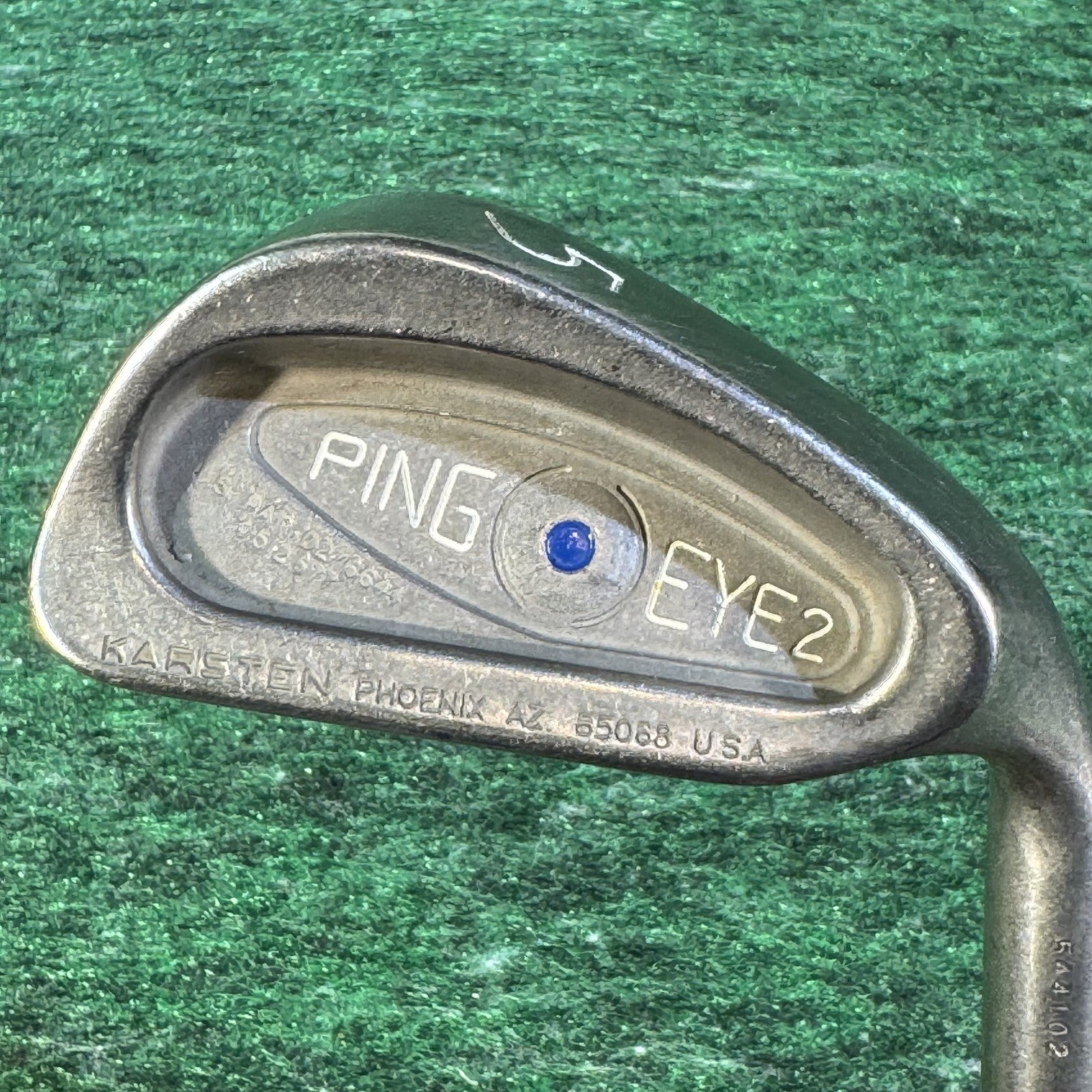 Vintage Ping Eye 2 5 Iron Blue Dot Right Handed Karsten Steel USA Golf Club