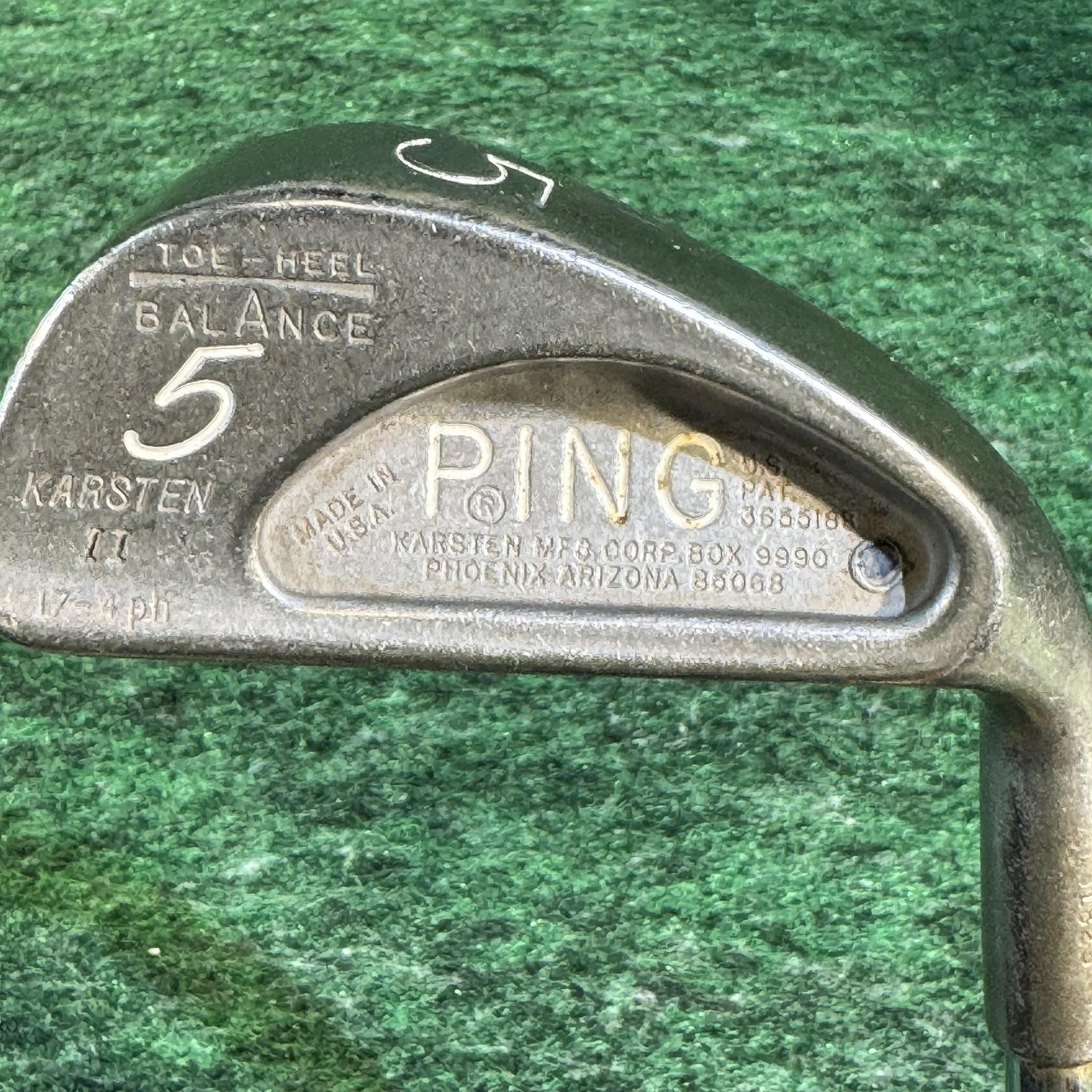 Vintage Ping Karsten II 5 Iron Blue Golf Club USA Toe Heel Balance Steel Shaft