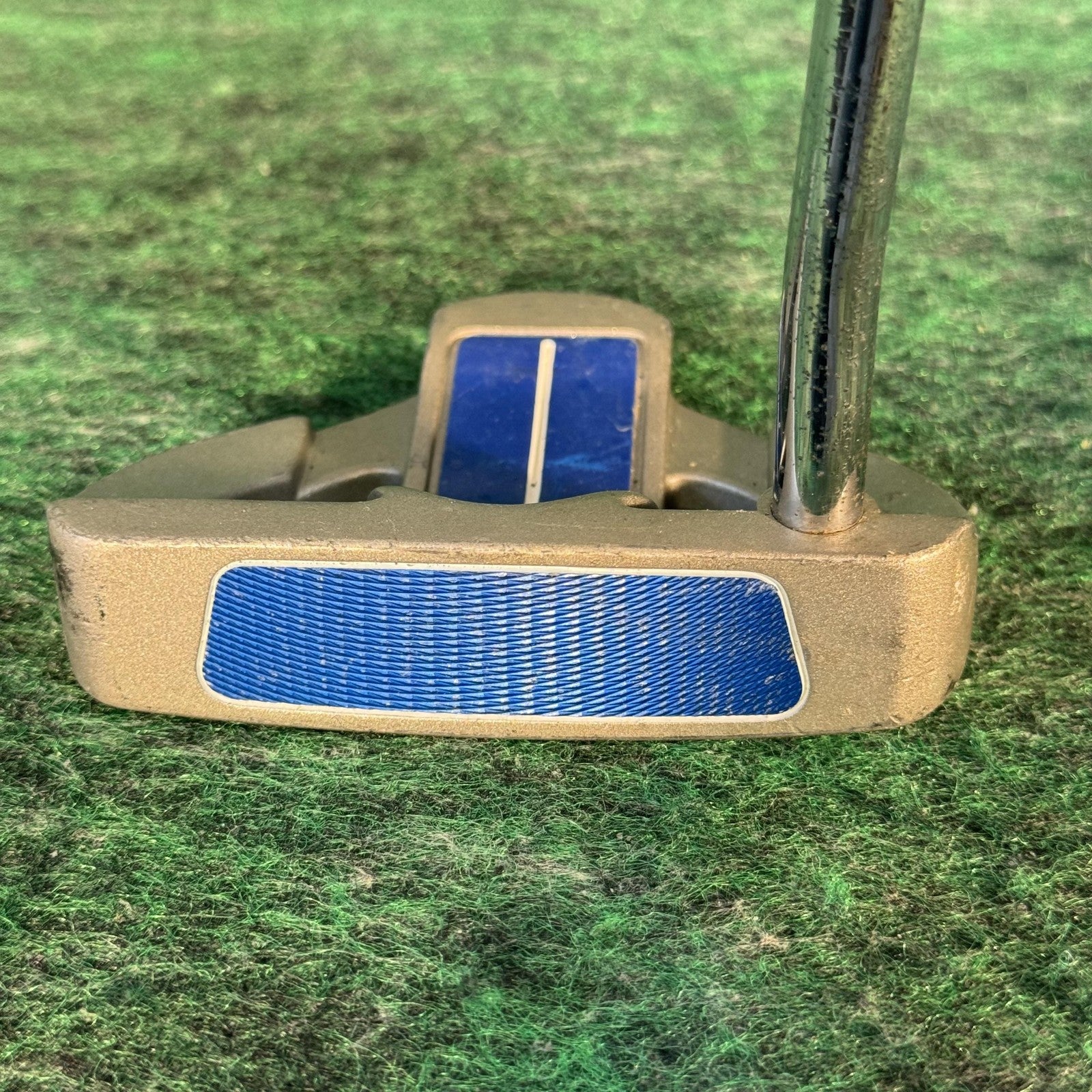 Tour Edge BackDraft B3 Mallet Putter Junior RH Steel Shaft Gold Blue Golf Club