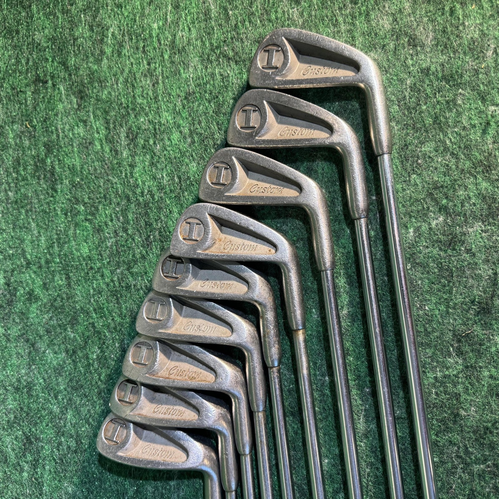 Custom Golf Iron Set 2-9 L PW Right Hand Steel Shaft Mens Champkey Grips Clubs