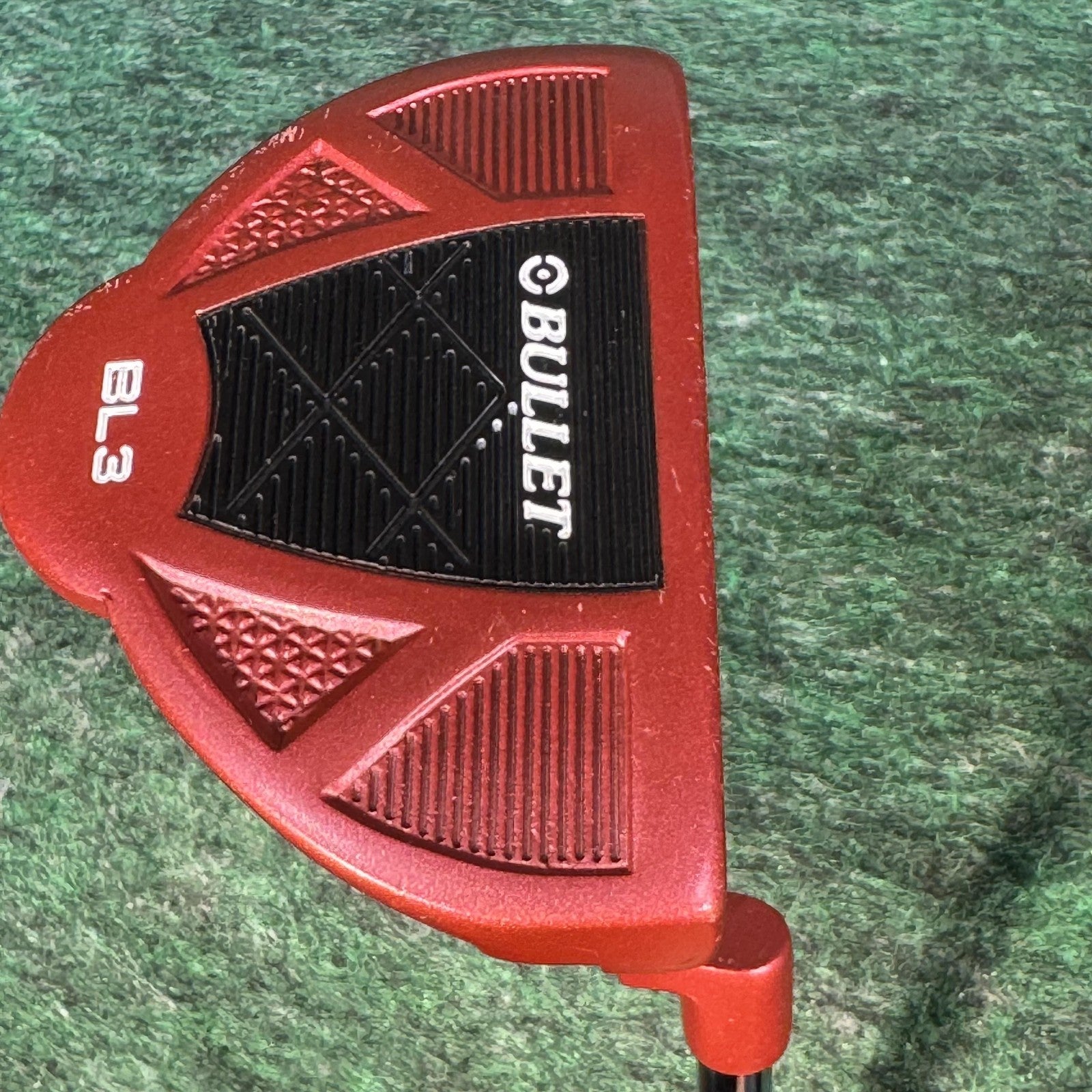 Bullet BL3 Mallet Putter Mens RH 35 In Steel Red Black Alignment Golf Club