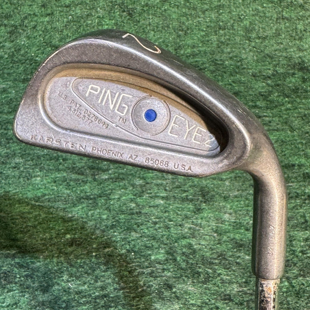 Vintage Ping Eye 2 Blue Dot Iron Set 2-9 S Mens Right Hand Steel USA Golf Clubs