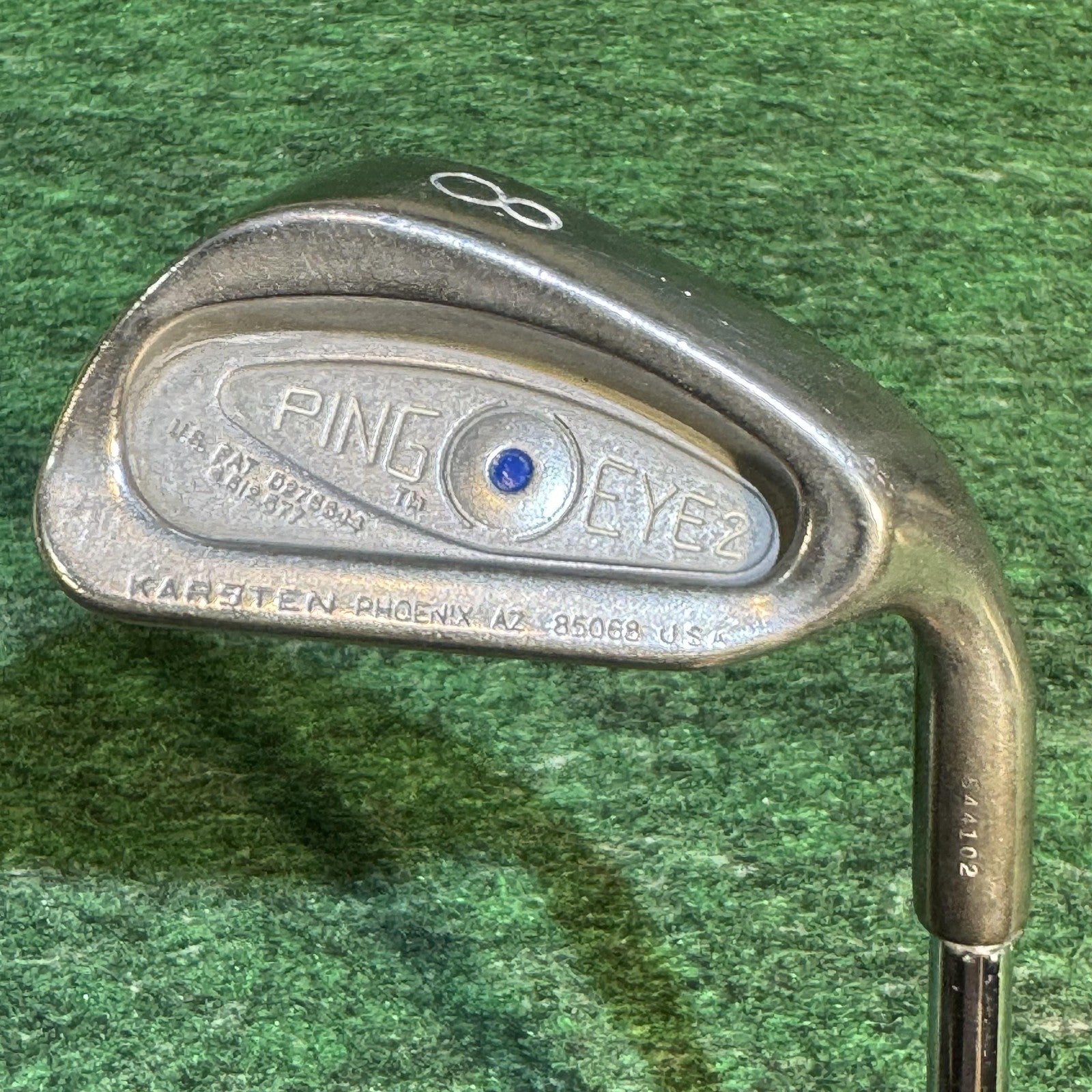 Vintage Ping Eye 2 Blue Dot Iron Set 2-9 S Mens Right Hand Steel USA Golf Clubs