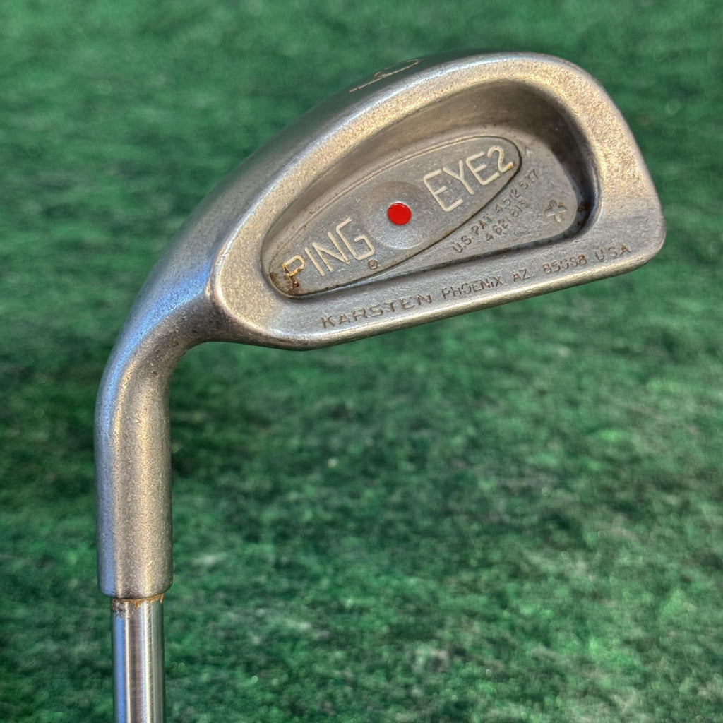 Vintage Ping Eye 2 Red Dot Iron Set 3-PW Mens LH KT-Shaft Steel USA 1° Flat Lie