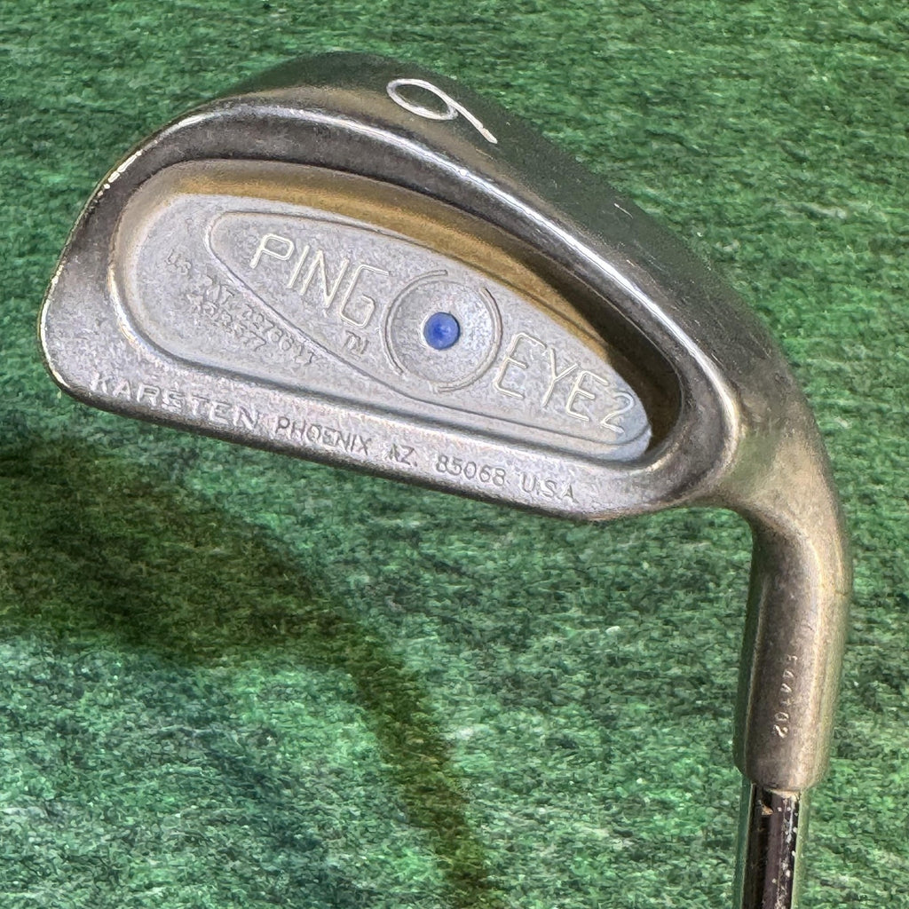 Vintage Ping Eye 2 Blue Dot Iron Set 2-9 S Mens Right Hand Steel USA Golf Clubs