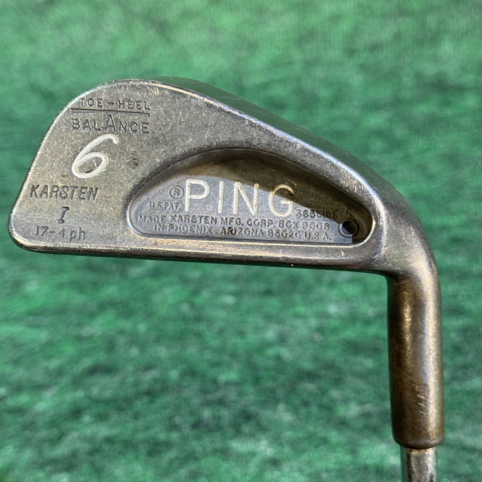Vintage PING Karsten 6 Iron Toe-Heel Balance 17-4 Stainless Made USA Golf Club