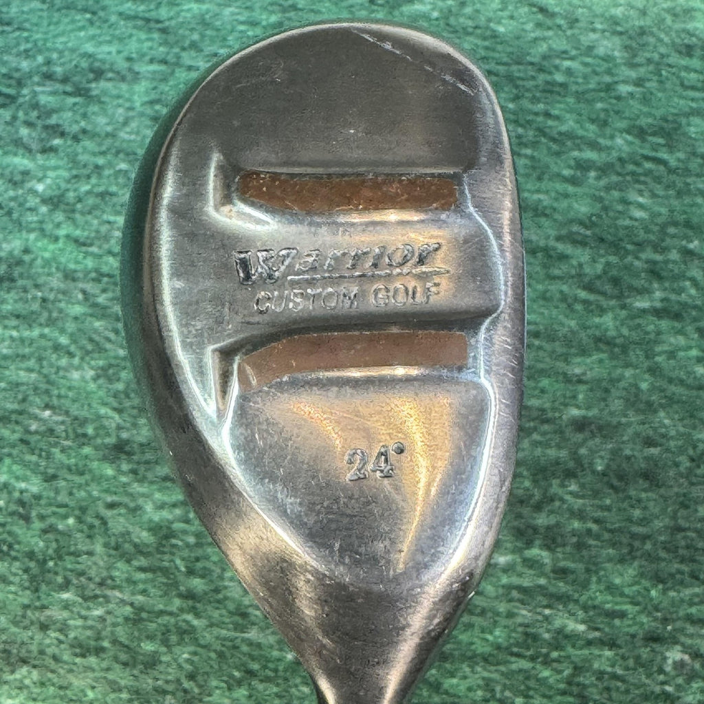 Warrior Custom Golf 24° Hybrid Mens RH Steel Shaft Stainless Silver Golf Club