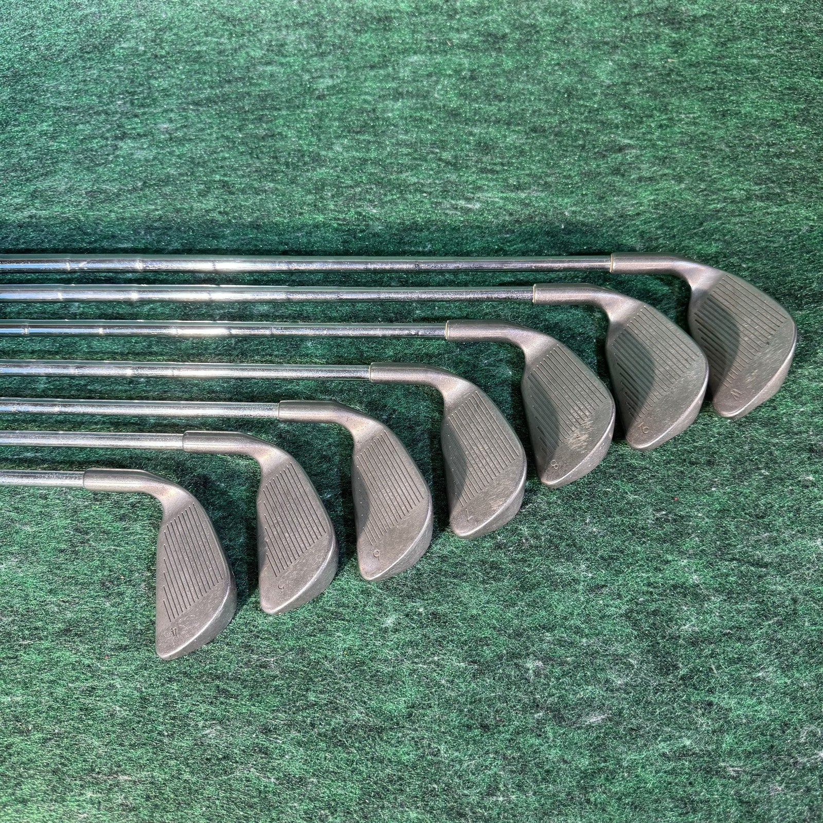 Vintage Ping Eye 2 Iron Set 4-9 W Orange Dot Karsten USA ZZ Lite Steel Shafts
