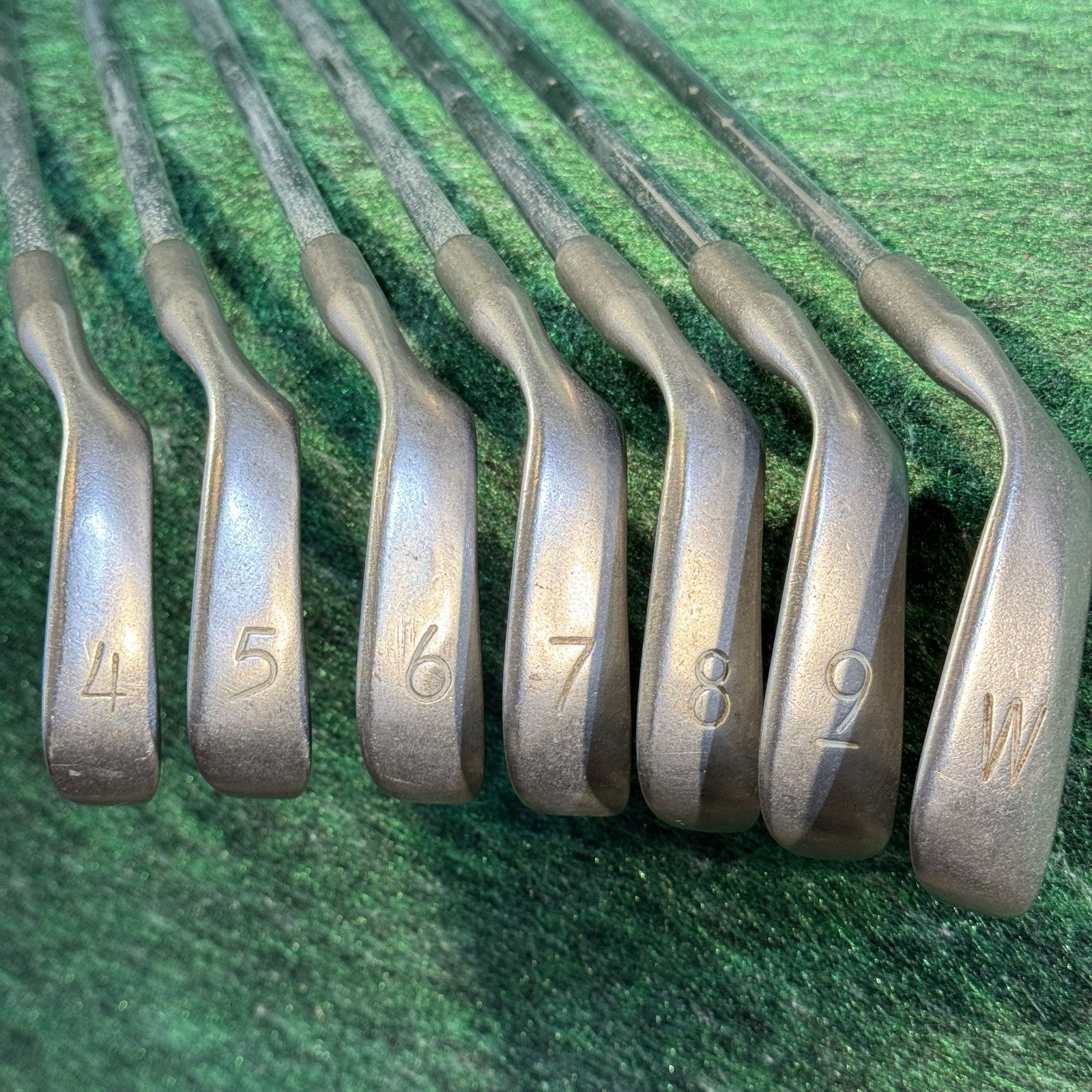 Vintage Ping Eye 2 Iron Set 4-9 W Orange Dot Karsten USA ZZ Lite Steel Shafts