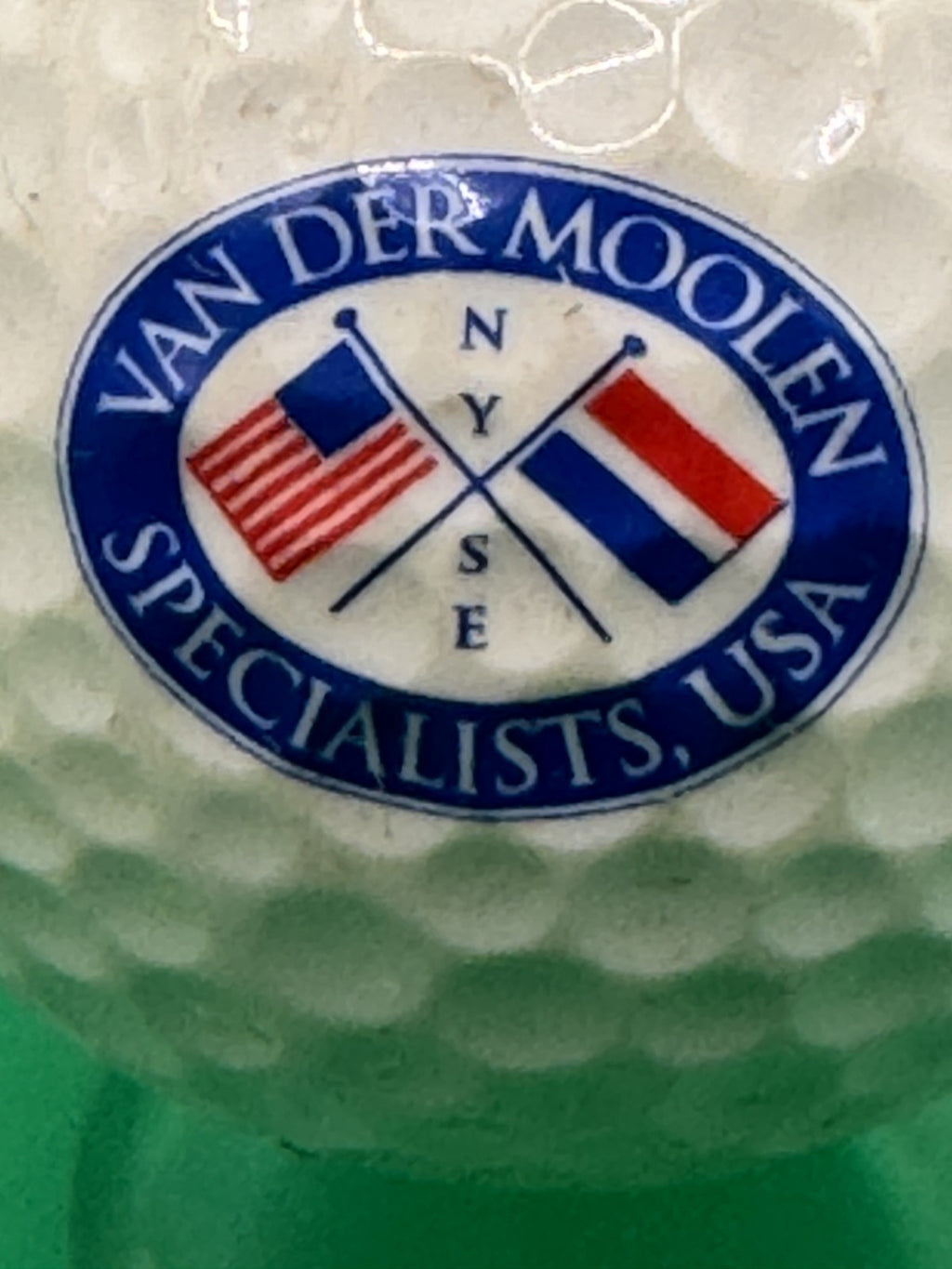 Titleist HP Tour Golf Ball Van Der Moolen NYSE Logo Collectible USA Specialists