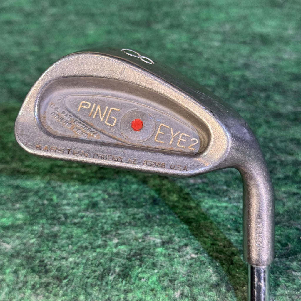 Vintage Ping Eye 2 Iron Set 2-9 W S Mens RH Red Dot ZZ Lite Steel Stiff USA