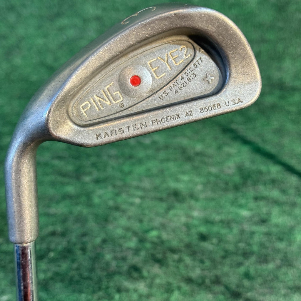 Vintage Ping Eye 2 Red Dot Iron Set 3-PW Mens LH KT-Shaft Steel USA 1° Flat Lie