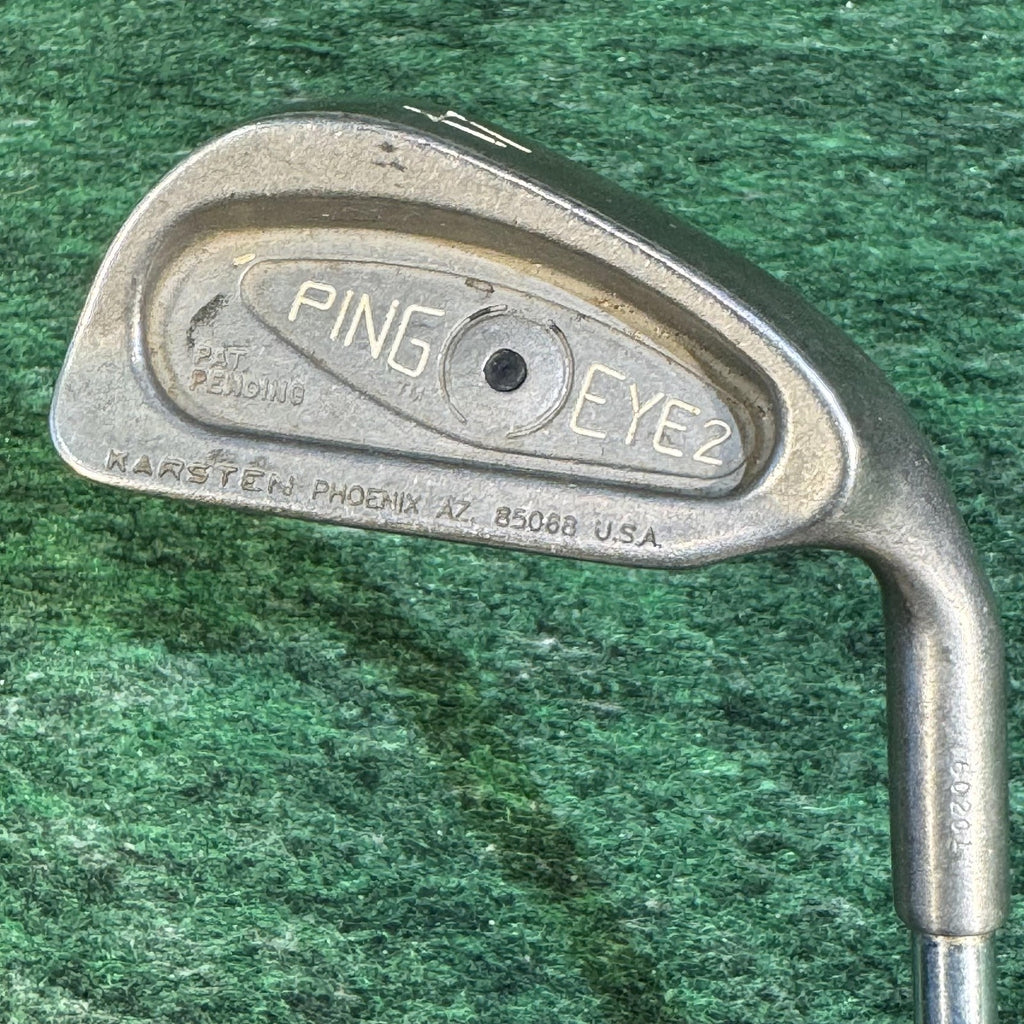 Vintage Ping Eye 2 Iron Set 4-W Steel Shaft Golf Pride Grips Mens RH Black Dot