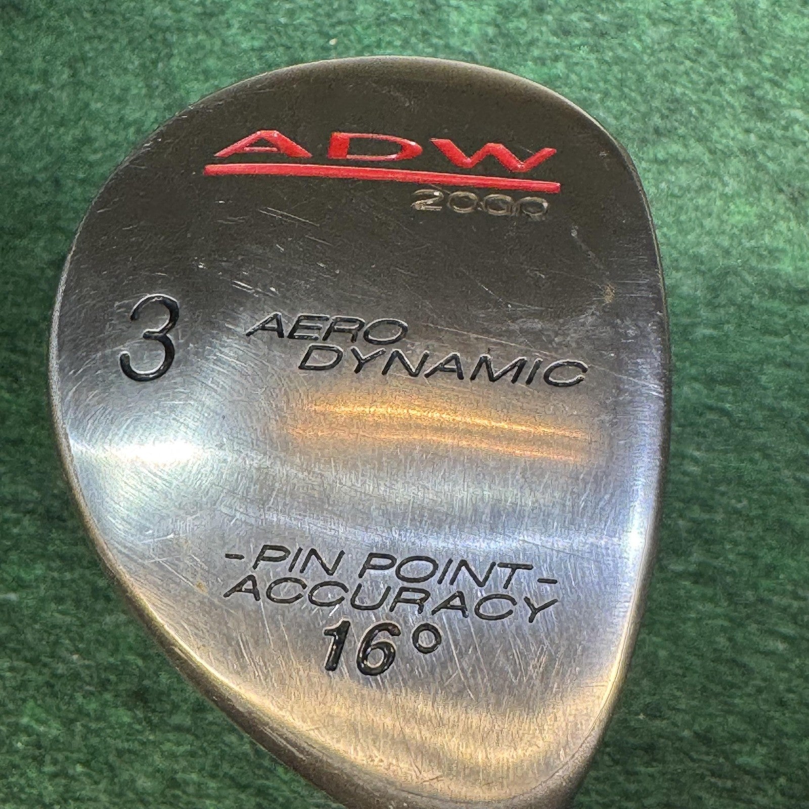 ADW 2000 Aero Dynamic 3 Wood 16° Mens RH Advent Graphite Silver Fairway Club