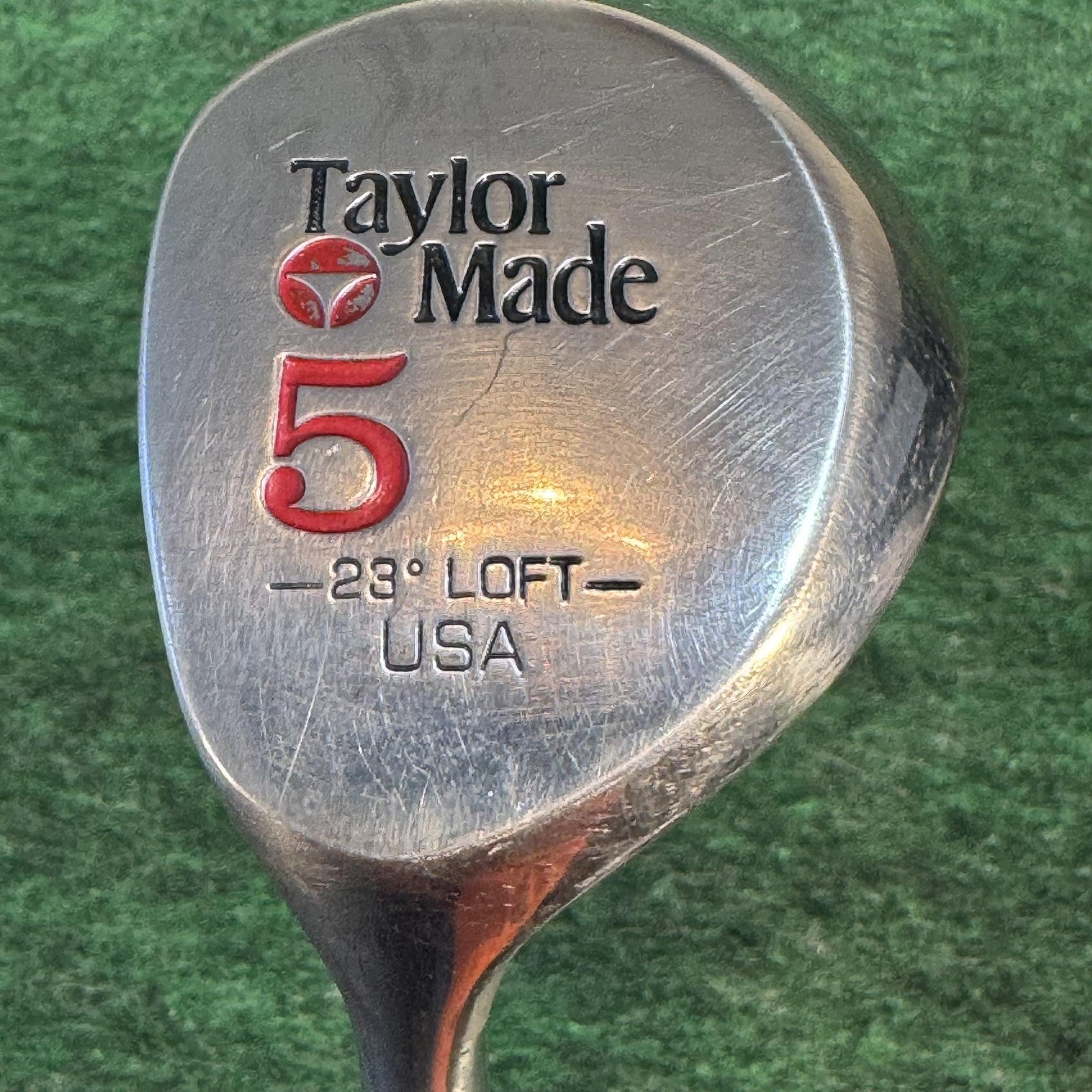 Vintage Taylor Made Pittsburgh Persimmon 5 Wood 23° Mens LH R Light Steel USA