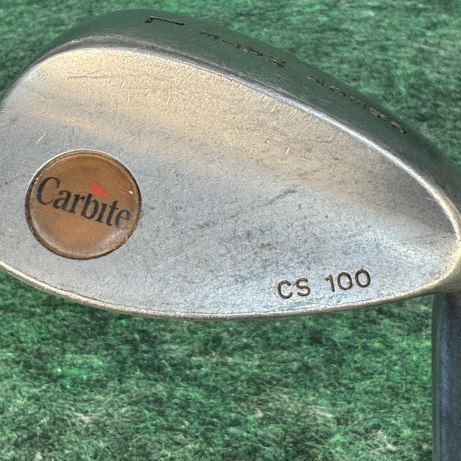 Vintage Carbite Check Mate L CS 100 Lob Wedge Mens RH Steel Silver Golf Club