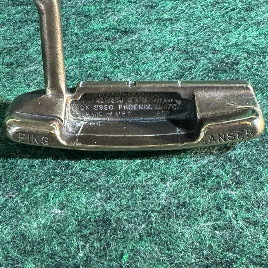 Vintage PING Anser Putter Bronze Made in USA Steel Shaft Pingman Grip Golf Blade