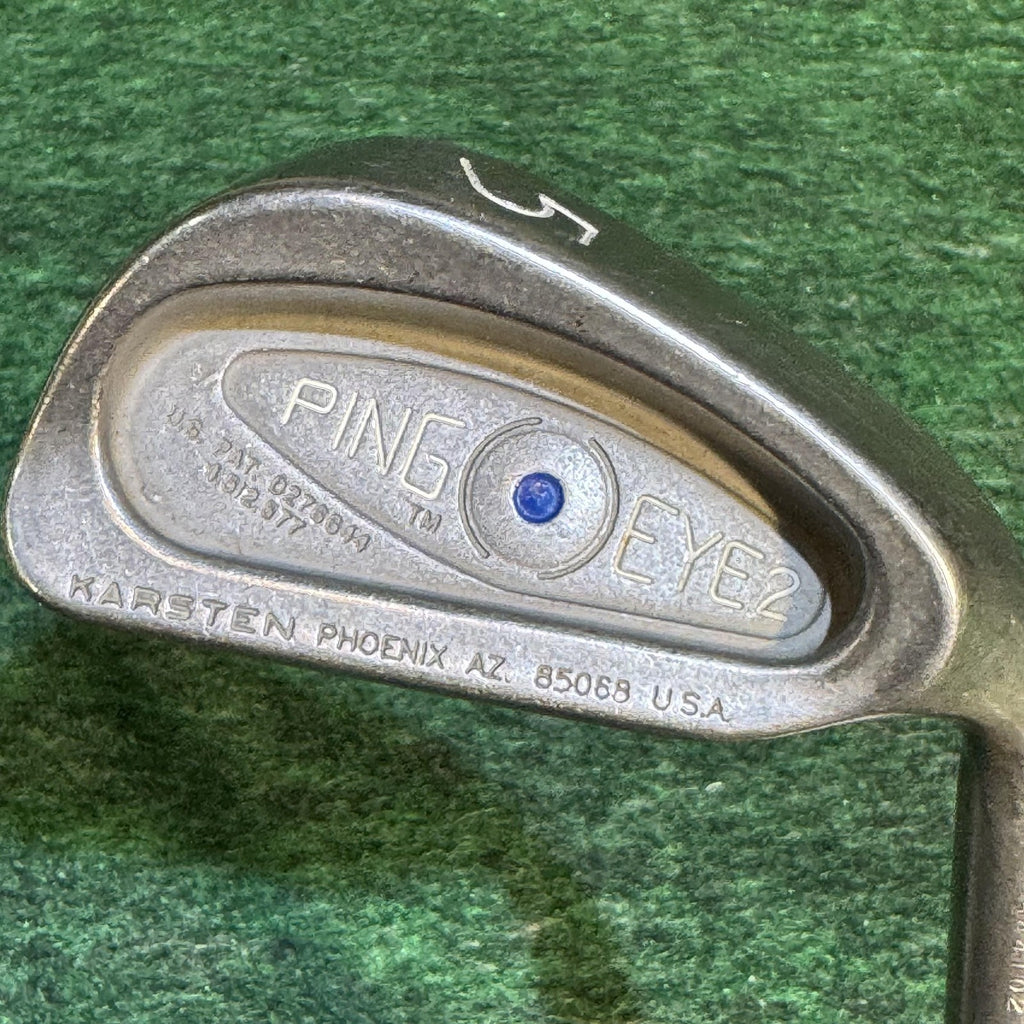 Vintage Ping Eye 2 Blue Dot Iron Set 2-9 S Mens Right Hand Steel USA Golf Clubs