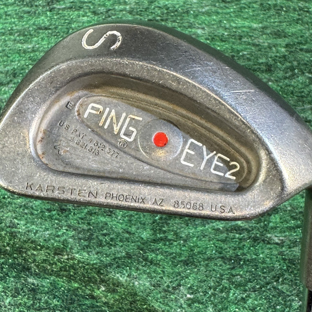 Vintage Ping Eye 2 Sand Wedge Golf Club Karsten KT Steel Shaft USA Red Dot
