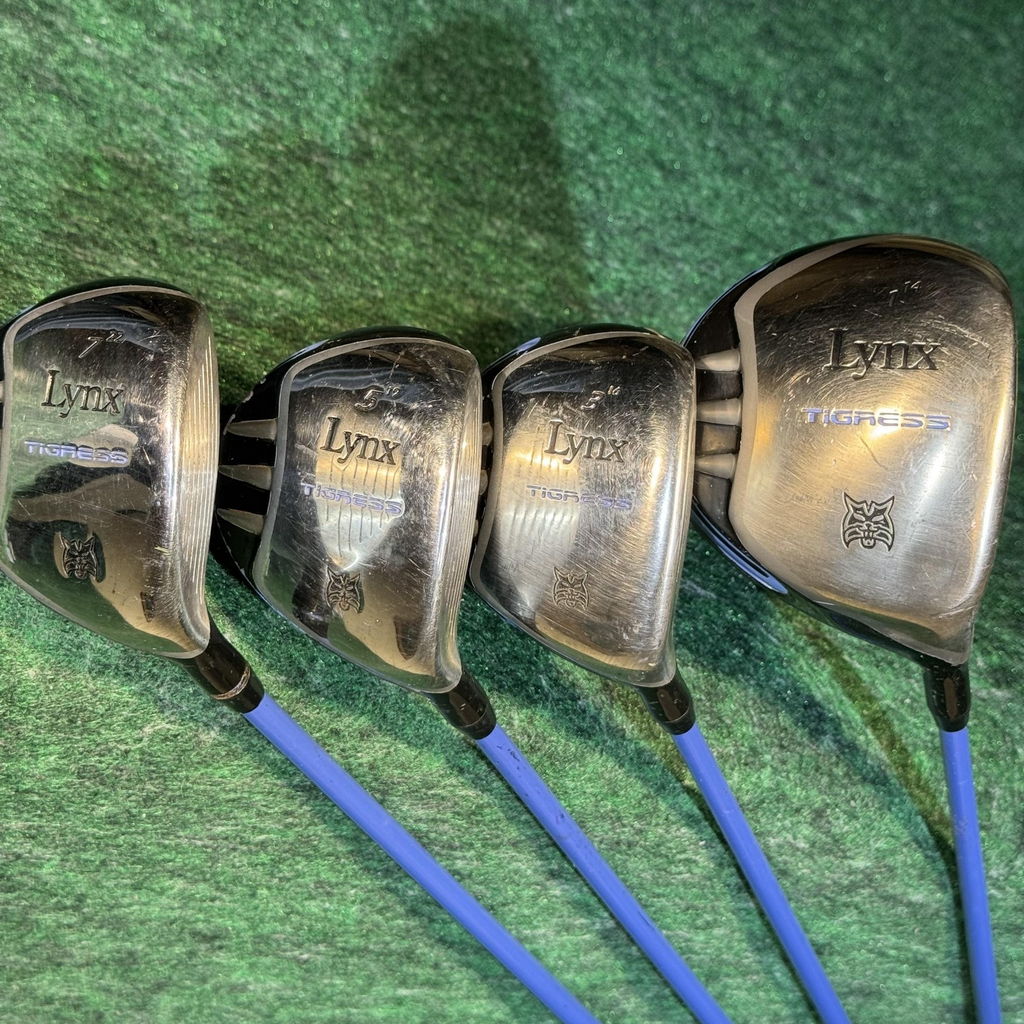 Lynx Tigress 1 3 5 7 Woods Womens Ladies RH Blue Graphite Fairway Golf Clubs Set