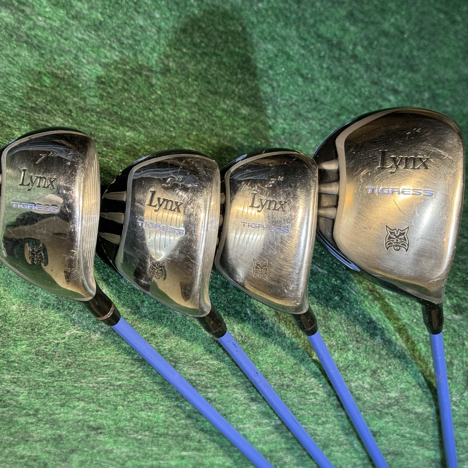 Lynx Tigress 1 3 5 7 Woods Womens Ladies RH Blue Graphite Fairway Golf Clubs Set