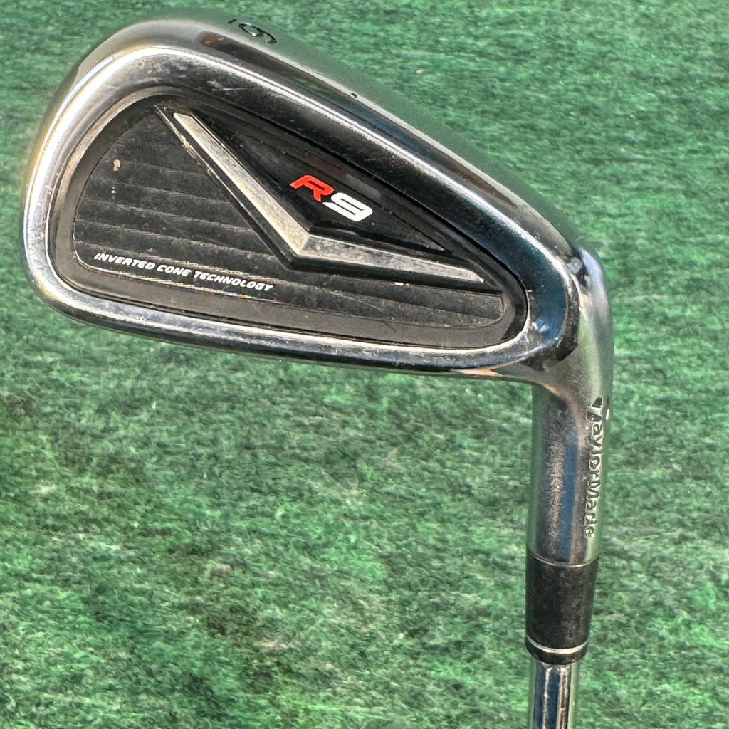TaylorMade R9 9 Iron Mens RH KBS 90 Steel Stainless Silver Cavity Back Golf Club