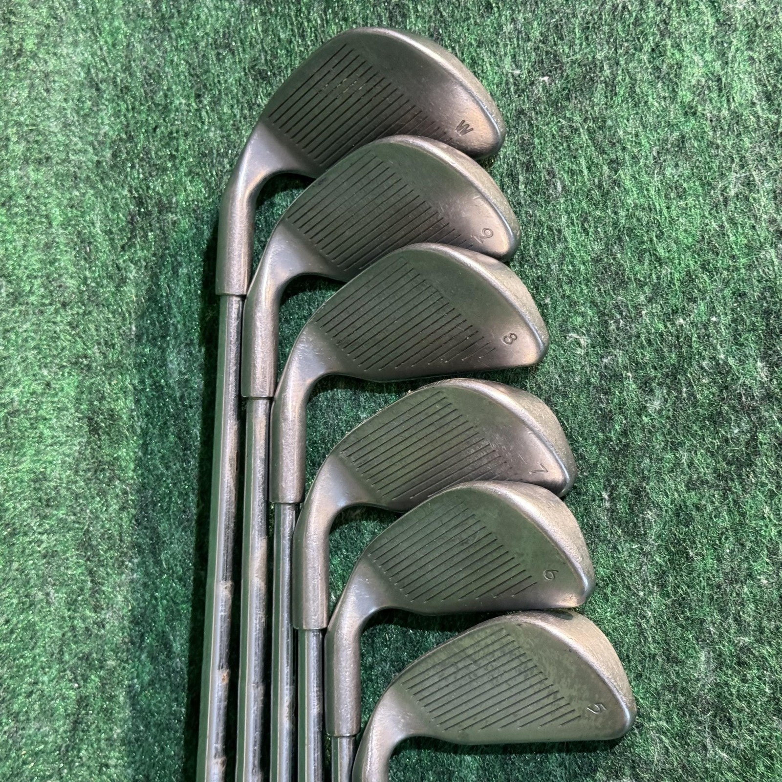 Vintage Ping Eye 2 Green Dot Iron Set 5-W Mens Right Hand KT-M Steel Clubs