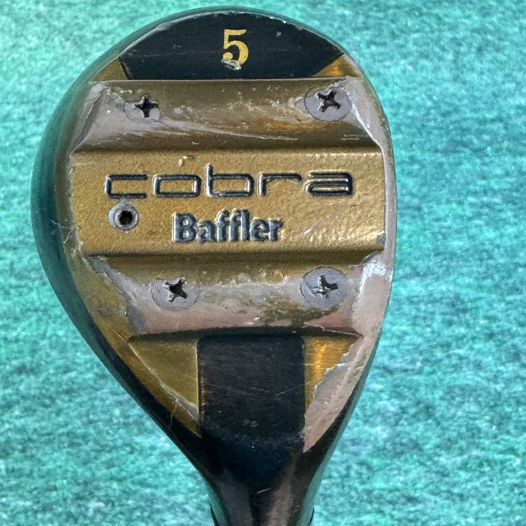 Vintage Cobra Baffler 5 Wood Utility Club Steel Shaft Persimmon Laminate Hybrid