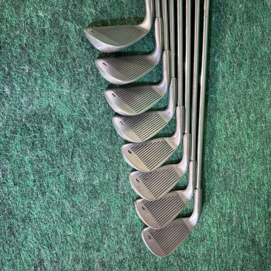 Vintage Mitsushiba Shadow Iron Golf Club Set 3-9, P Steel Shaft Mixed Grips